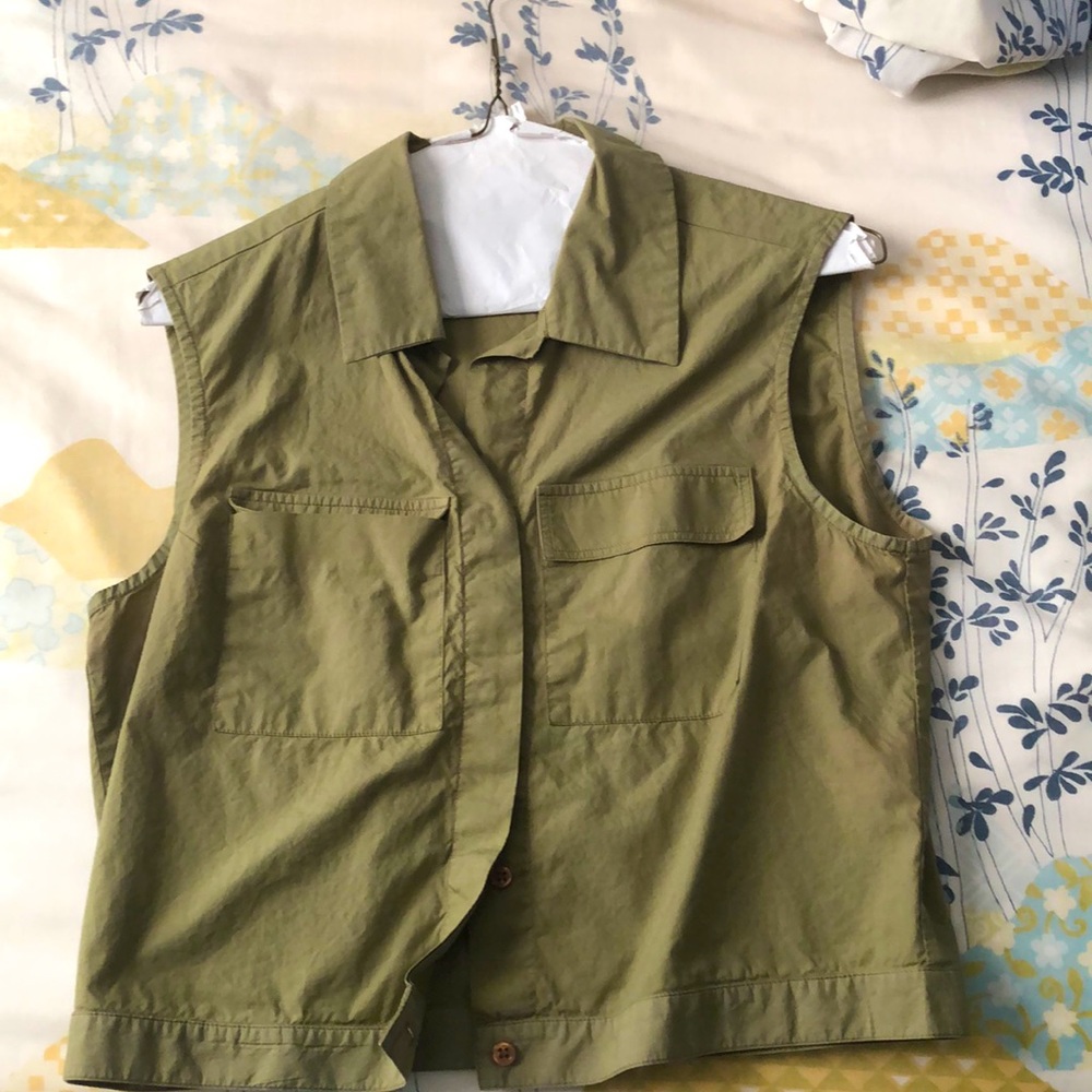 Olive green vest